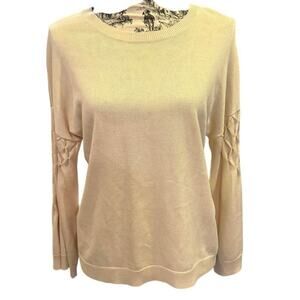 COS Cream Sweater with Lattice Sleeves – Size M